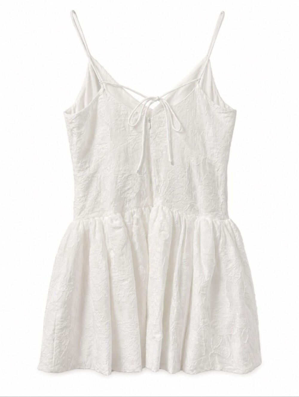 NWT Caroline Constas White Jacquard Balloon Mini Dress - Picture 6 of 9